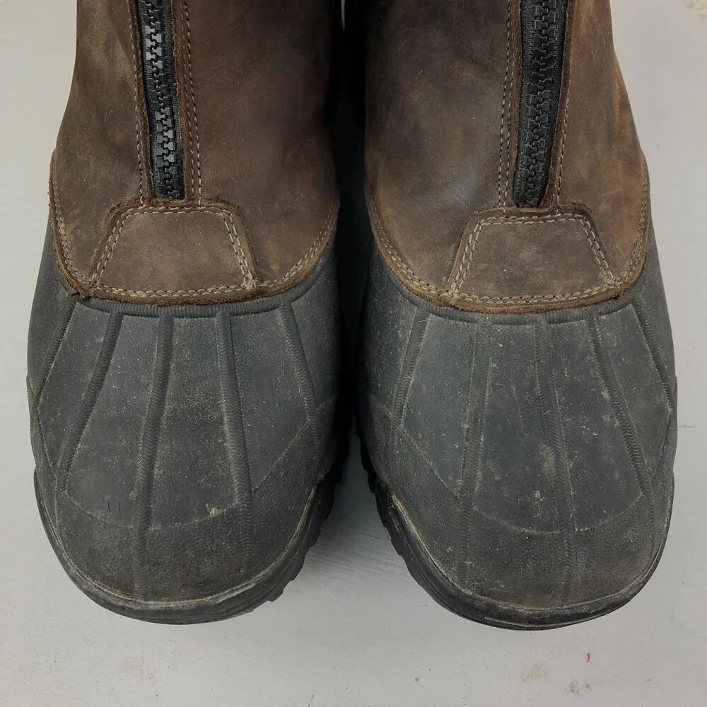 Propet Men's Size 11.5 X(3E) Blizzard Mid Zip Brown Leather 3M Insulated Boots